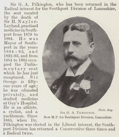 Sir GA Pilkington, Southport Division, Lancashire için Yeni Milletvekili by English Photographer