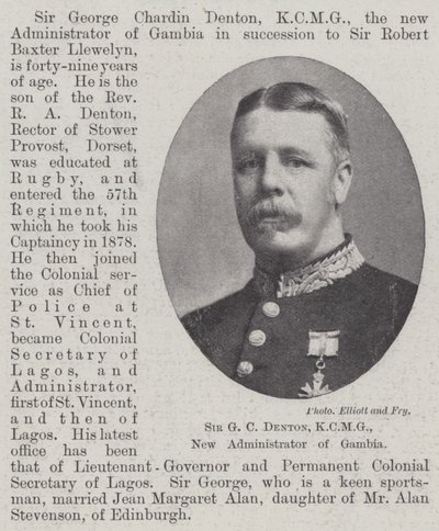 Sir GC Denton, KCMG, Gambiya