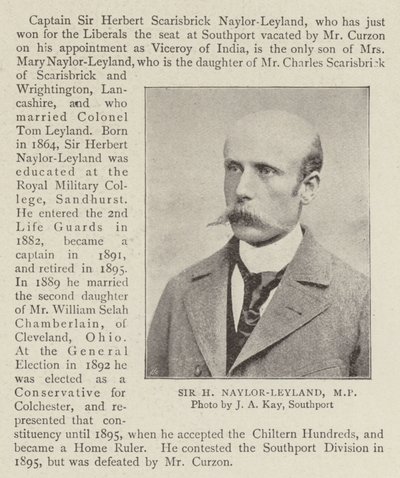 Sir H Naylor Leyland, Milletvekili by English Photographer