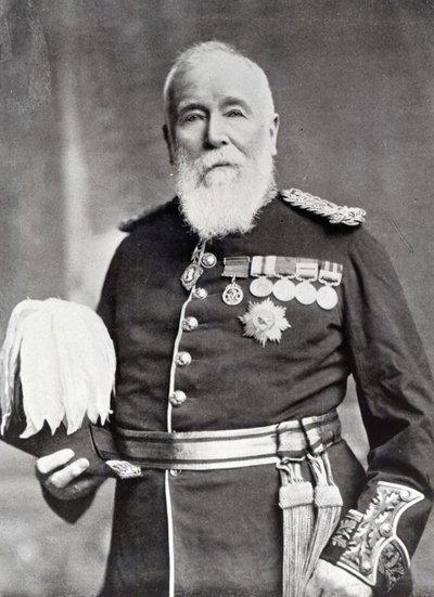 Sir Harry Burnett Lumsden (s/b fotoğraf) by English Photographer