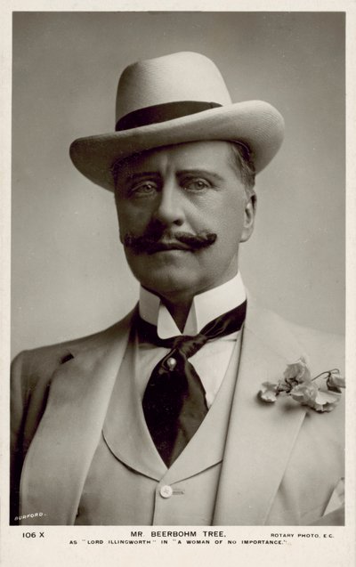 Sir Herbert Beerbohm Tree, İngiliz aktör (s/b fotoğraf) by English Photographer