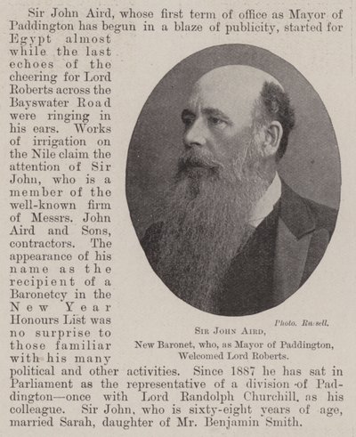 Paddington Belediye Başkanı olarak Lord Roberts