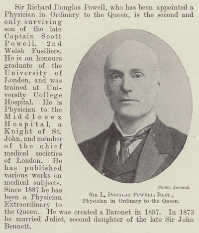 Sir R Douglas Powell, Baronet, Kraliçe