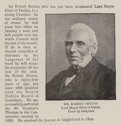 Sör Robert Sexton by English Photographer