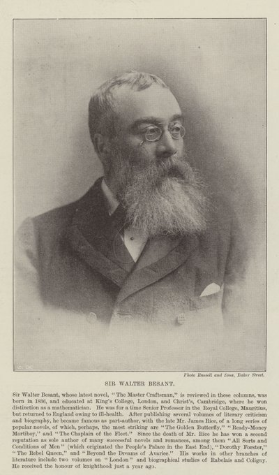 Sör Walter Besant by English Photographer