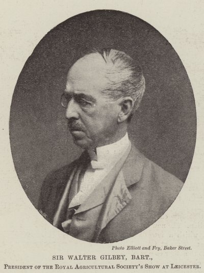 Sir Walter Gilbey, Baronet, Leicester Kraliyet Tarım Dernekleri Gösterisi Başkanı by English Photographer
