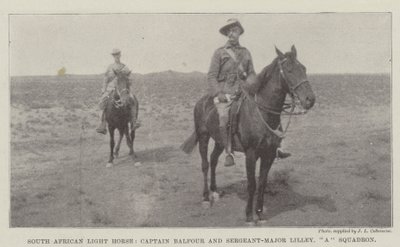 Güney Afrika Hafif Süvari, Kaptan Balfour ve Başçavuş Lilley, Bir Filo by English Photographer