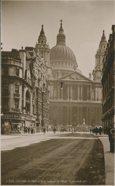 St Paul Katedrali ve Ludgate Tepesi, Londra by English Photographer