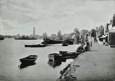 Strand-on-the-Yeşil, Hounslow: genel görünüm, 1895 by English Photographer