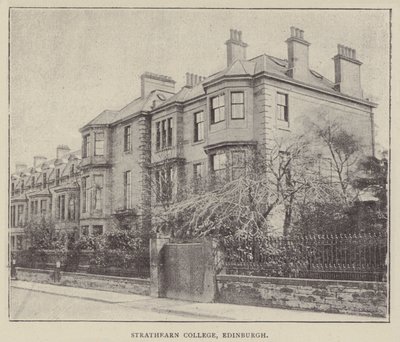 Strathearn Koleji, Edinburgh (gravür) by English Photographer