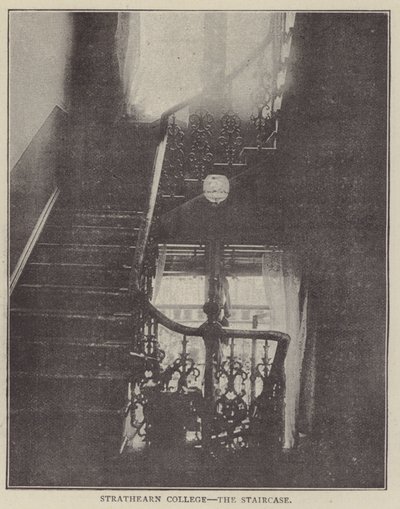 Strathearn Koleji, Merdiven (gravür) by English Photographer