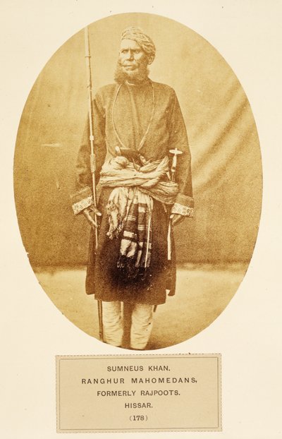 Sumner Khan, Ranghur Mahomedans, eski adıyla Rajputs, Hisar, The People of India