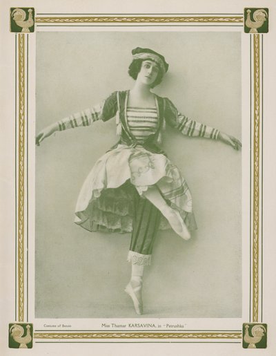Tamara Karsavina, Rus baş balerini, Rus Ballets Russes yapımında Igor Stravinsky