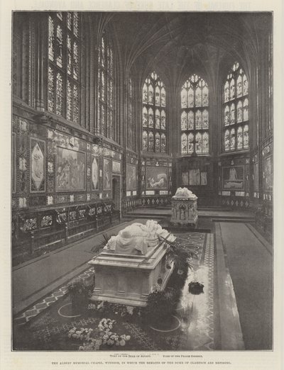 Windsor'daki Albert Memorial Şapeli, içinde Clarence Dükü'nün kalıntılarının yattığı yer by English Photographer
