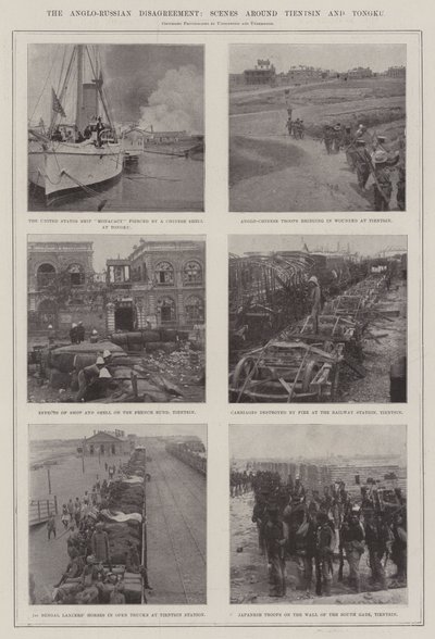 İngiliz-Rus Anlaşmazlığı, Tientsin ve Tongku Çevresindeki Sahneler by English Photographer