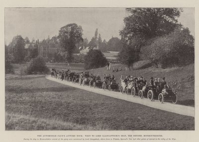 Otomobil Kulüpleri Sonbahar Turu, Lord Llangattocks Koltuğu, Hendre, Monmouthshire Ziyareti by English Photographer