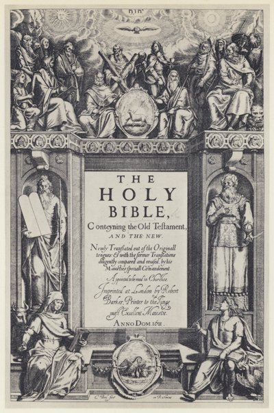 İncil, R Barker 1611 (s/b fotoğraf) by English Photographer
