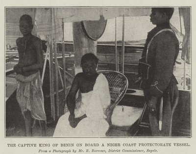 Tutsak Benin Kralı, Nijer Sahili Koruma Gemisinde by English Photographer