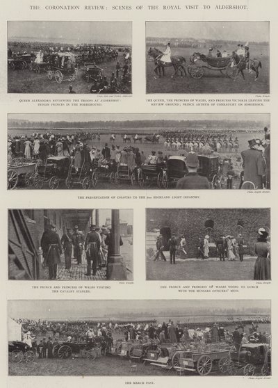 Taç Giyme İncelemesi, Kraliyetin Aldershot Ziyaretinden Sahneler by English Photographer