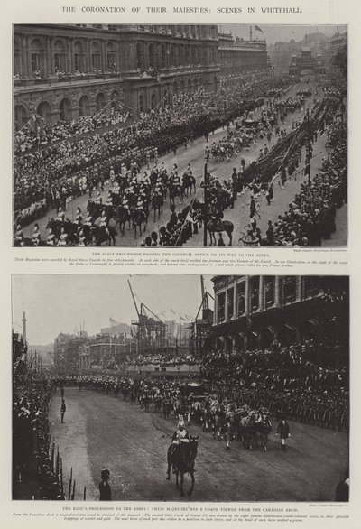 Majestelerinin taç giyme töreni, Whitehall