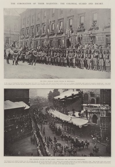 Majestelerinin, Koloni Muhafızlarının ve Refakatçilerinin Taç Giymesi by English Photographer