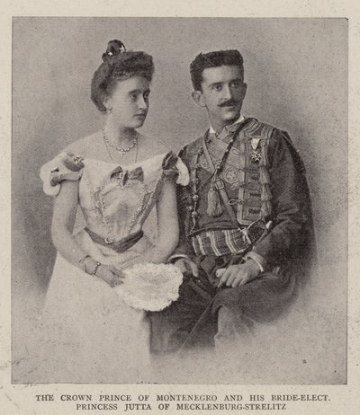 Karadağ Veliaht Prensi ve Seçilmiş Gelini Mecklenburg-Strelitz Prensesi Jutta by English Photographer
