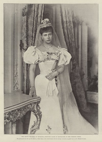 Romanya Veliaht Prensesi (Edinburgh Prensesi Marie) Gelinliğiyle by English Photographer