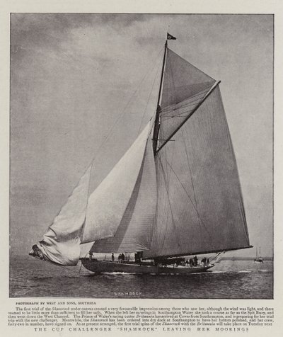 Kupa Challenger Shamrock, Demirlemelerini terk ediyor by English Photographer