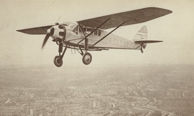 De Havilland "Hawk-Moth" (b/w fotoğraf) by English Photographer