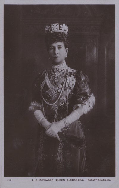 Dowager Queen Alexandra (s/b fotoğraf) by English Photographer