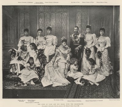 York Dükü ve Gelini, Nedimelerle by English Photographer
