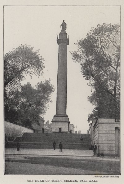 Yorks Sütunu Dükü, Pall Mall by English Photographer