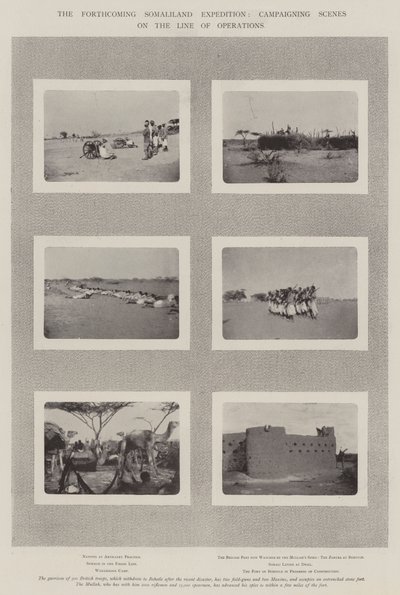 Yaklaşan Somaliland Seferi, Harekat Hattında Kampanya Sahneleri by English Photographer