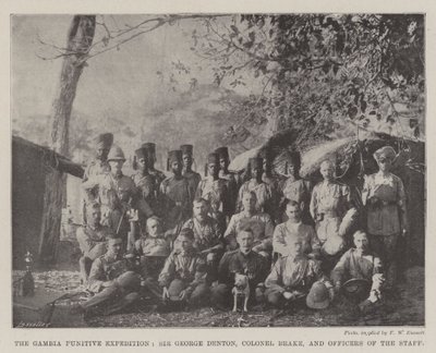 Gambiya Cezalandırıcı Seferi, Sir George Denton, Albay Brake ve Kurmay Subayları by English Photographer
