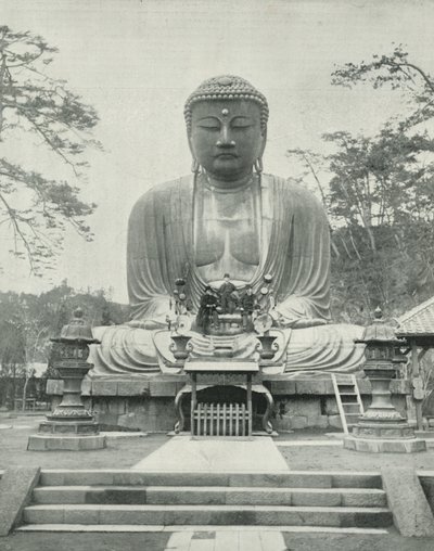 Büyük Bronz Buda, Japonya (s/b fotoğraf) by English Photographer