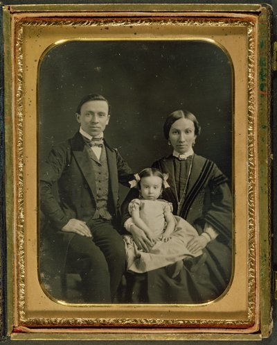 Hiller ailesi, c.1850 (dagerreyotipi) by English Photographer