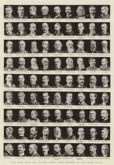 Lordlardaki Ev Kuralı Yasası, Üst Meclisin Bazı Üyeleri by English Photographer