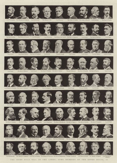 Lordlardaki Ev Kuralı Yasası, Üst Meclisin Bazı Üyeleri, II by English Photographer