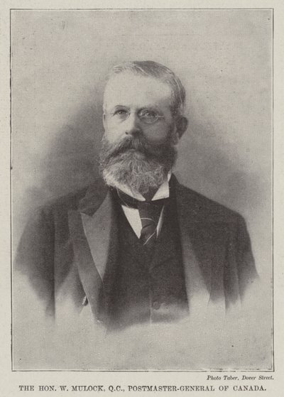 Sayın W Mulock, QC, Kanada Postmaster-General by English Photographer