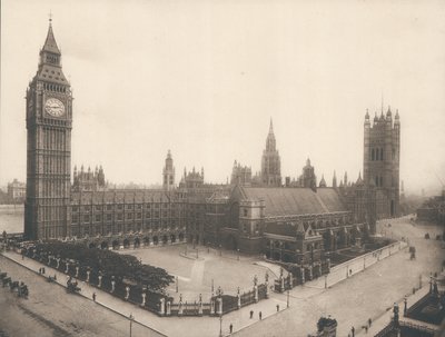 Parlamento Binası ve Big Ben, Londra, c 1900 by English Photographer