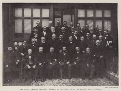 İrlanda Vergilendirme Sorusu, Toplantının Liderleri Mansion House, Dublin by English Photographer