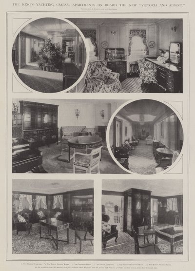Kings Yat Gezisi, Yeni Victoria ve Albert Gemisindeki Daireler by English Photographer