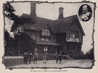 Sandringham Estate, Norfolk'taki işçiler için King's kulübü (s/b fotoğraf) by English Photographer