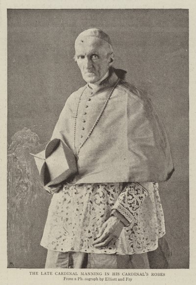 Kardinal Cübbelerinde Geç Kardinal Manning by English Photographer
