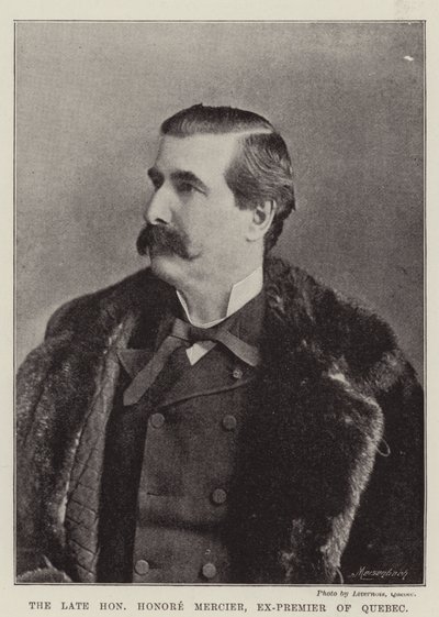 Geç Saygıdeğer Honore Mercier, Quebec Eski Başbakanı by English Photographer