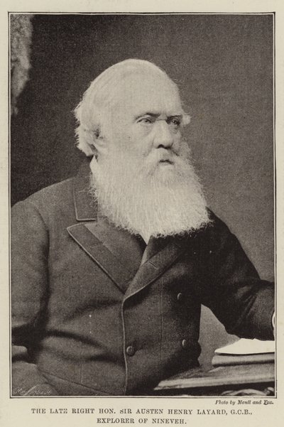 Geç Sağ Sayın Sir Austen Henry Layard, GCB, Nineveh Kaşifi by English Photographer
