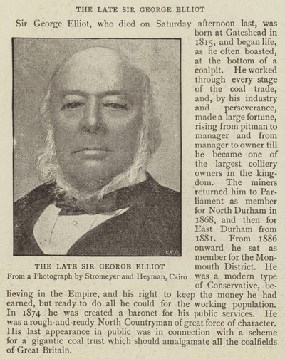 Geç Sir George Elliot by English Photographer
