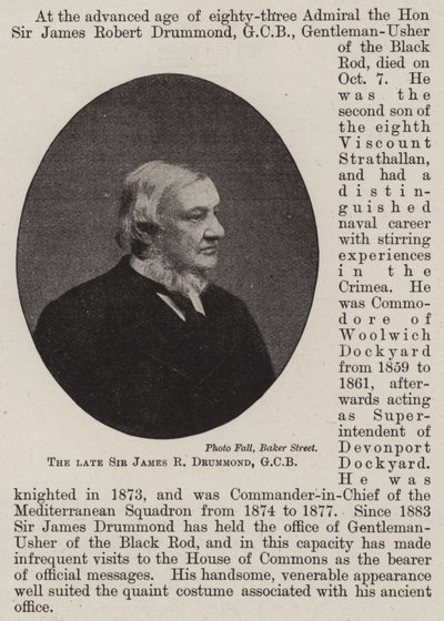 Geç Sir James R Drummond, GCB by English Photographer