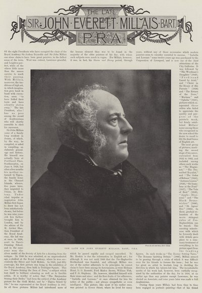 Merhum Sir John Everett Millais, Ölüm İlanları by English Photographer