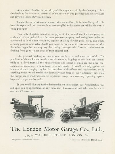 Londra Motor Garaj Şirketi by English Photographer